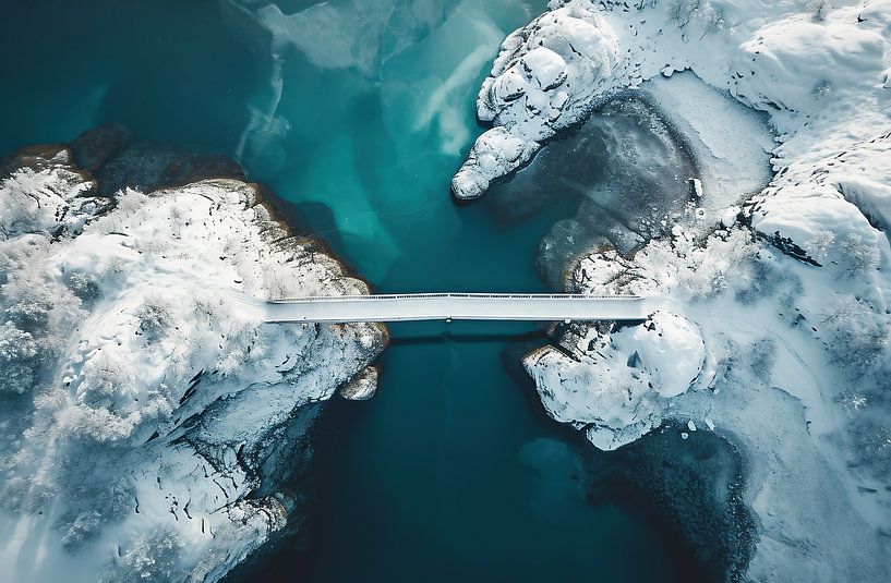 Winter an Norwegens Küste von fernlichtsicht