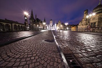 Ochtend fotografie van Gent de hoofdstad van Oost-Vlaanderen van Marcel Derweduwen