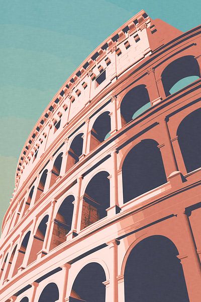 The Colosseum in Pastel by Patterns & Palettes