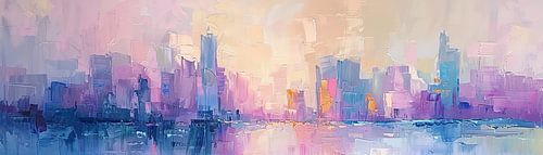 Stad Abstract Pastel | Pastel Metropolis Reflection