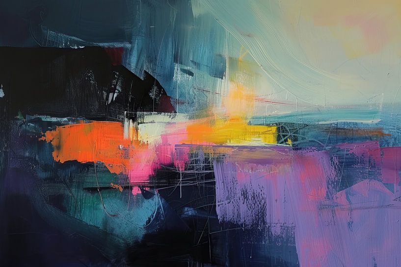 Urbaner Sonnenuntergang Unschärfe von Kunst Laune