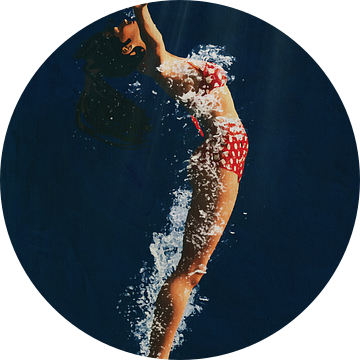 Meisje duikt in het water V van Jan Keteleer