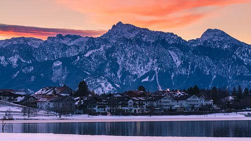 Dawn near Hopfen am See, Bavaria, Germany