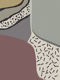 Organic shapes and lines in retro colours by Imaginative