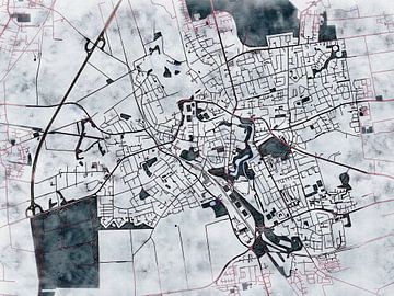 Kaart van Wolfenbüttel in de stijl 'White Winter' van Maporia