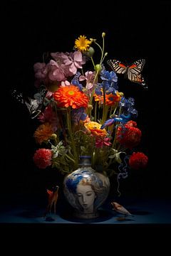 Beauty in Shadows: A Floral Tribute van Bas Jaburg