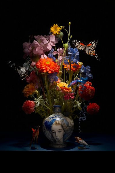 La beauté dans l'ombre : un hommage floral par Bas Jaburg
