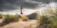 Lighthouse at the beach of Warnemünde