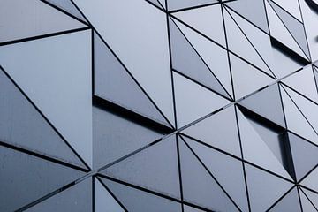Abstracte muur van het Maritiem Museum in Rotterdam van Roland Vaandrager
