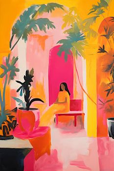 Colourful street in India