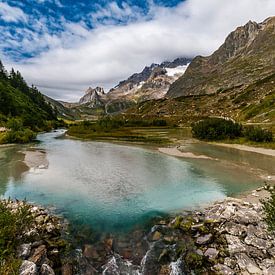 Lake between the mountains at Courmayeur in the Valle Di Aosta Italy by Thijs van Laarhoven