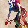 Cycling Bike sport art #cycling #sport #biking van JBJart Justyna Jaszke