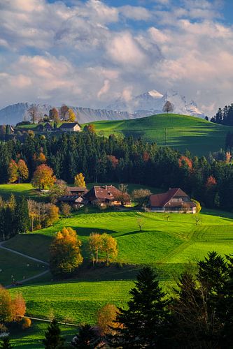 Herfst in het Berner Oberland, Zwitserland