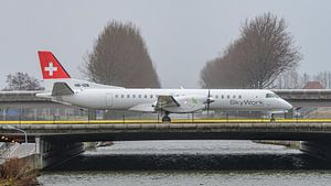 Passagierflugzeug Saab SF-2000 der SkyWork Airlines.