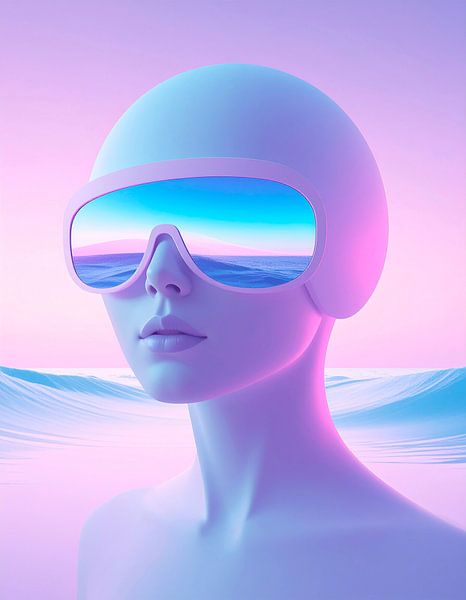 Woman with rose-coloured glasses... by Ans Bastiaanssen