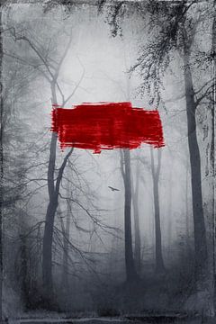 Touch Of Red II - Tree Spirits - Forest In The Mist van Dirk Wüstenhagen