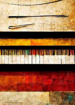 Piano en strijkinstrument #piano #muziek van JBJart Justyna Jaszke