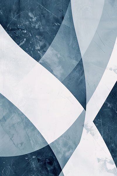 Abstract art in shades of blue by Poster Art Shop