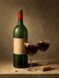 Red wine painting
