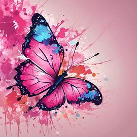 Colourful freedom: a butterfly shines