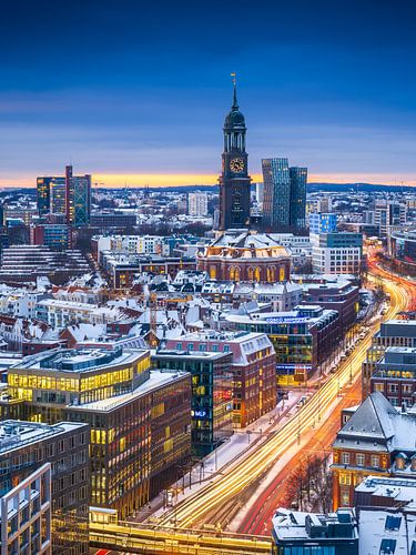 St. Michael's kerk (Michel) in Hamburg, Duitsland