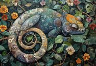 Chameleon Painting by Eye catching paintings thumbnail