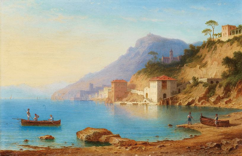 Vue de la côte amalfitaine, Carl Morgenstern par Des maîtres magistraux