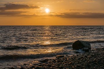 Sunset on shore of the Baltic Sea by Rico Ködder