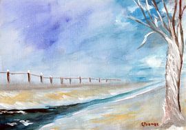 Silent winter-landscape with snow von Gertrud Premke