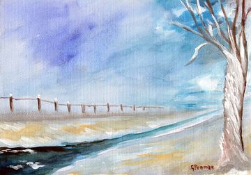 Silent winter landscape with snow by Gertrud Premke