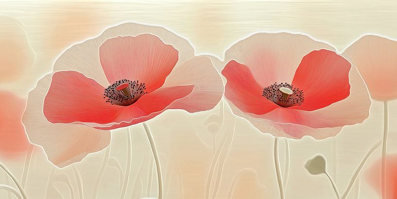 Coquelicots abstrait par Bert Nijholt