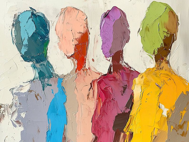 People in Colour | Abstract Figures with Bright Colours by Art Whims