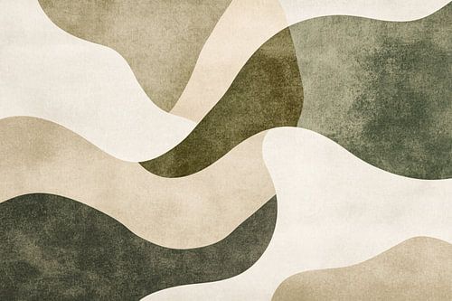 Organische abstracte vormen in groentinten