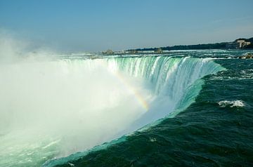 Regenboog aan de rand van de Niagara Falls van LuCreator