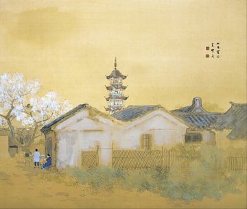 Takeuchi Seihō - Stille lente in Jiangnan (1921) van Peter Balan