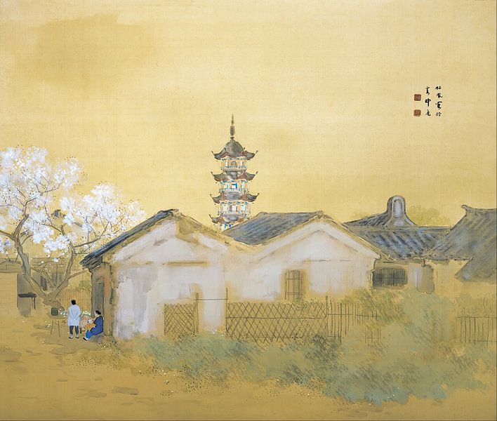 Takeuchi Seihō - Quiet Spring in Jiangnan (1921) by Peter Balan