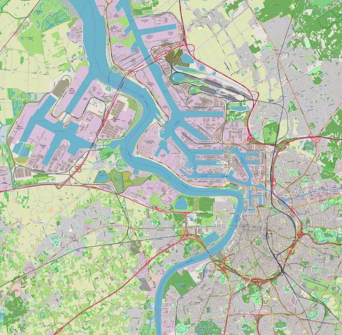 Antwerpen en haven, Kaart