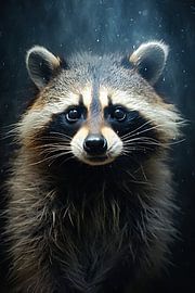 Waschbär-Porträt von ARTEO Gemälde