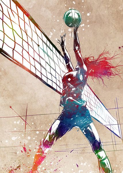 Volleyball sport art #volleyball by JBJart Justyna Jaszke