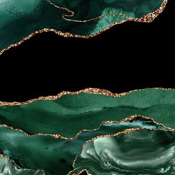 Emerald & Gold Agate Texture 01 by Aloke Design