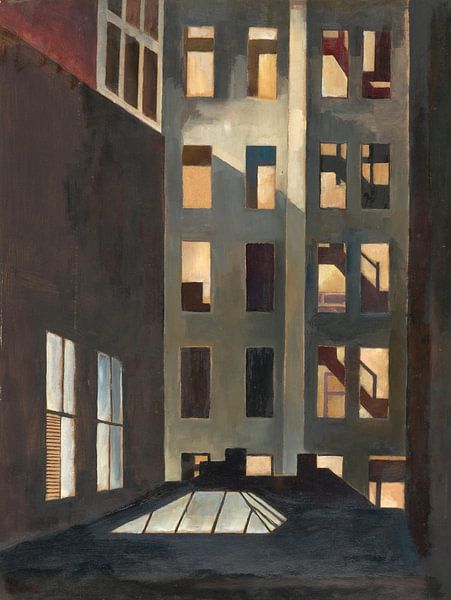 Edward Franklin Fisk (Amerikaner, 1886-1944)~Roofs, New York City von finemasterpiece