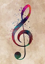 Violin key music art #music by JBJart Justyna Jaszke