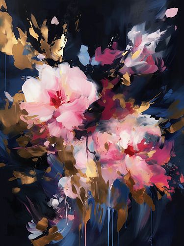 Abstraction botanique 'flux de couleurs' ;