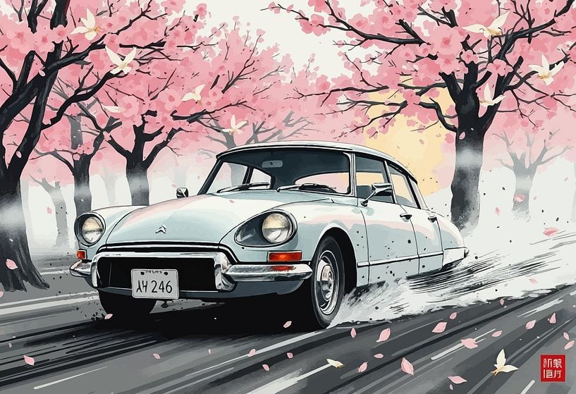 Citroën DS - Cherry Blossom Urban par MIROKKU