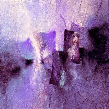 Composition abstraite en violet sur Annette Schmucker