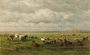 Weidelandschaft mit Rindern – Willem Roelofs