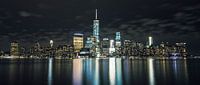 Die Skyline von Manhatten bei Nacht. von Fabian Bosman Miniaturansicht