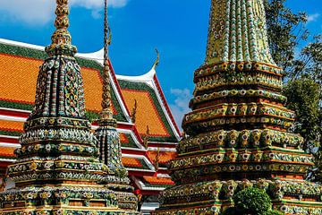 Mondops at Wat Pho temple in Bangkok Thailand by Dieter Walther