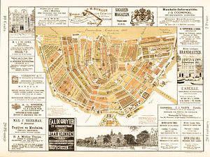 Karten von Amsterdam 1883 Alt