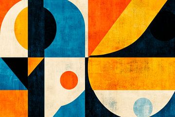 Geometric shapes in bold colours by Poster Art Shop